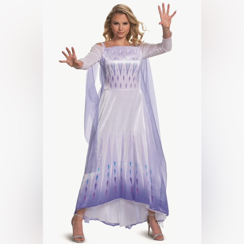 Disney Elsa frozen 2 costume Halloween dress up long dress - women’s 1X 18-20